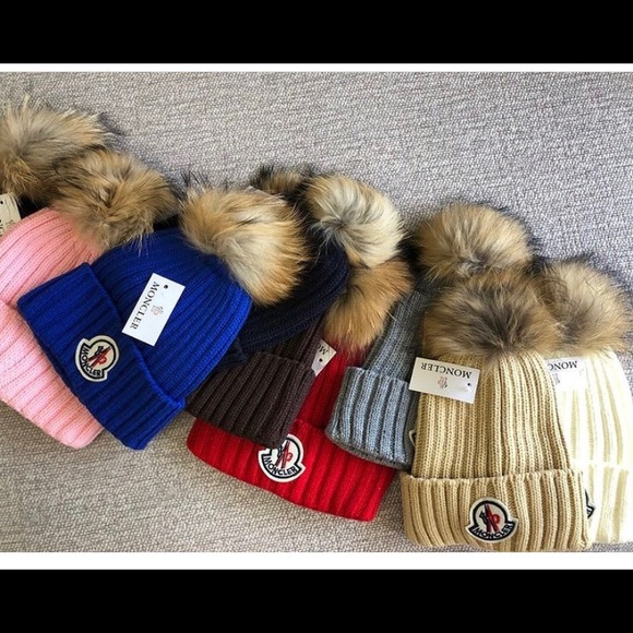 Hats with pom pom